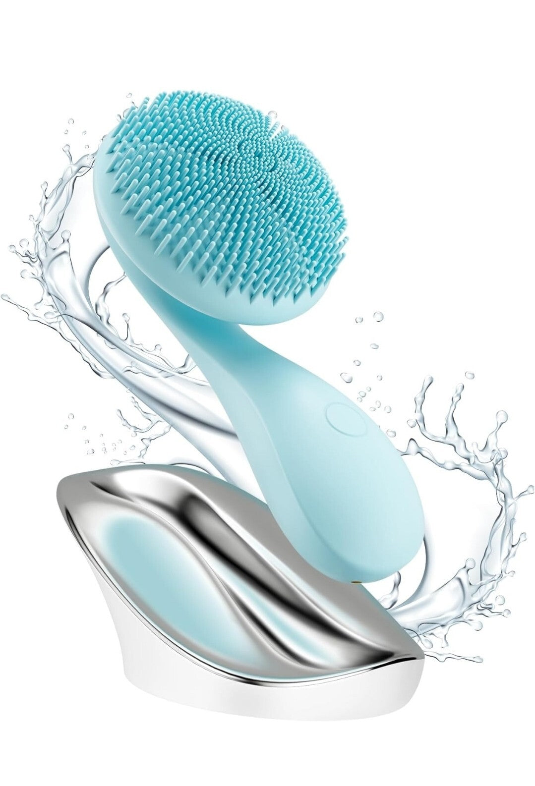 2 in 1 Facial Cleansing Brush, Ccigedy Silicone Face Scrubber Waterproof