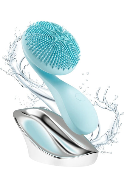 2 in 1 Facial Cleansing Brush, Ccigedy Silicone Face Scrubber Waterproof